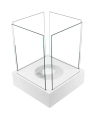 Biokominek wolnostojący garden mini z szybami biały 03.webp