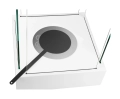 Biokominek wolnostojący garden mini z szybami biały 06.webp