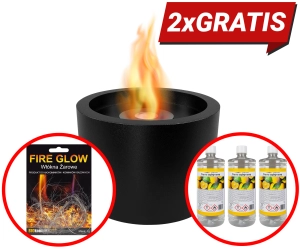 Biokominek Moon czarny mat 