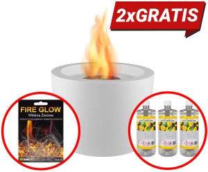 Biokominek Moon biały mat 