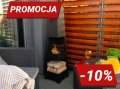 Biokominek wolnostojący Pyramid Garden czarny mat aranżacja 01 promocja -10%.webp