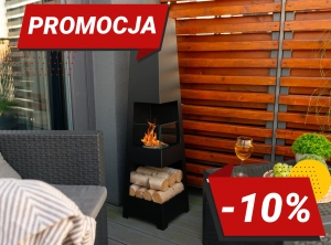 Biokominek wolnostojący Pyramid Garden  czarny mat