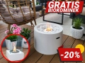 Biokominek wolnostojący moon biały aranżacja smart gratis i promocja.webp