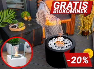 Biokominek Moon czarny mat 