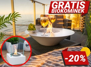 Biokominek wolnostojący Universe biały mat