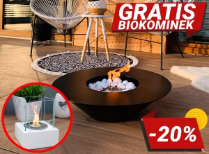 Biokominek wolnostojący Universe czarny mat