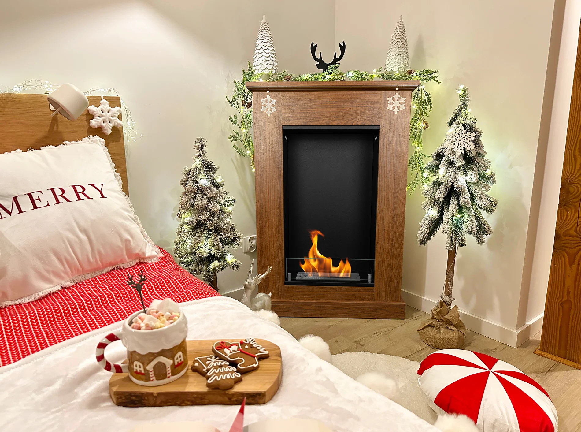 Biokominek wiszący 900x400 Slim z szybą 