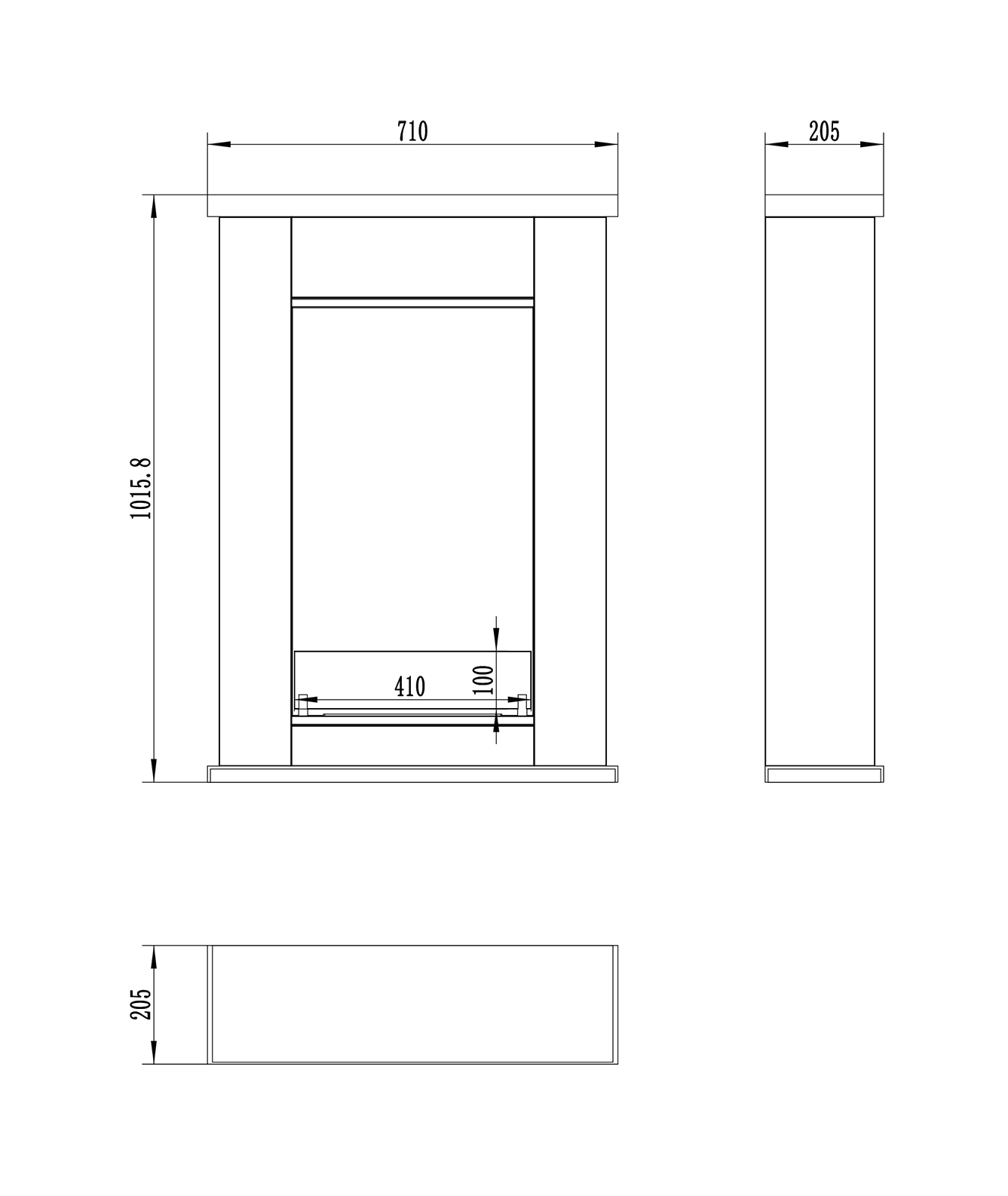 Biokominek wolnostojący smart czarny mat