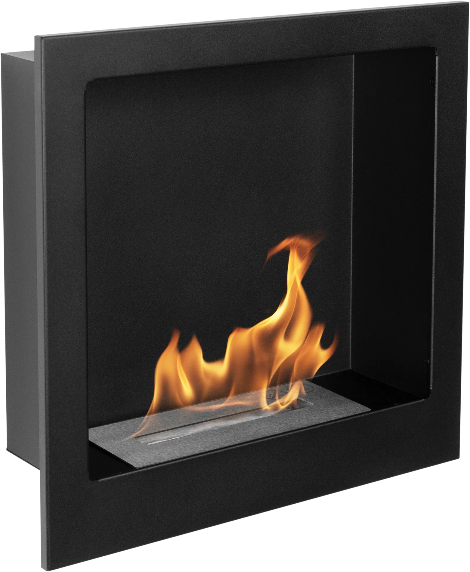 Biokominek wiszący 400x400 czarny mat 